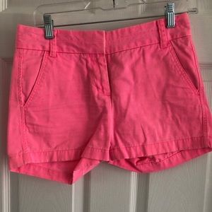 Hot pink Jcrew chino shorts